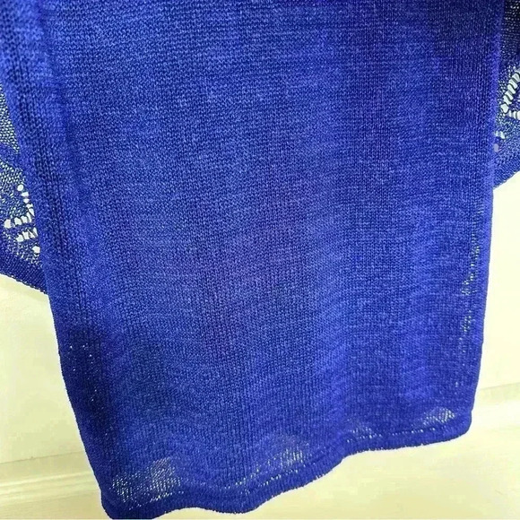 Nygard  Knit Poncho Blue Size Medium - Picture 15 of 16